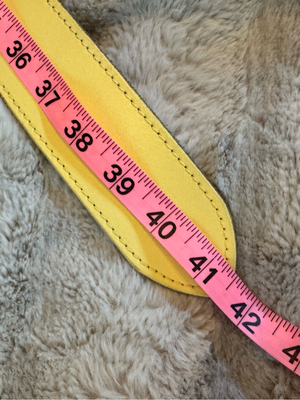 Free People Charlie Leather Belt Light Yellow S/M - Picture 6 of 7